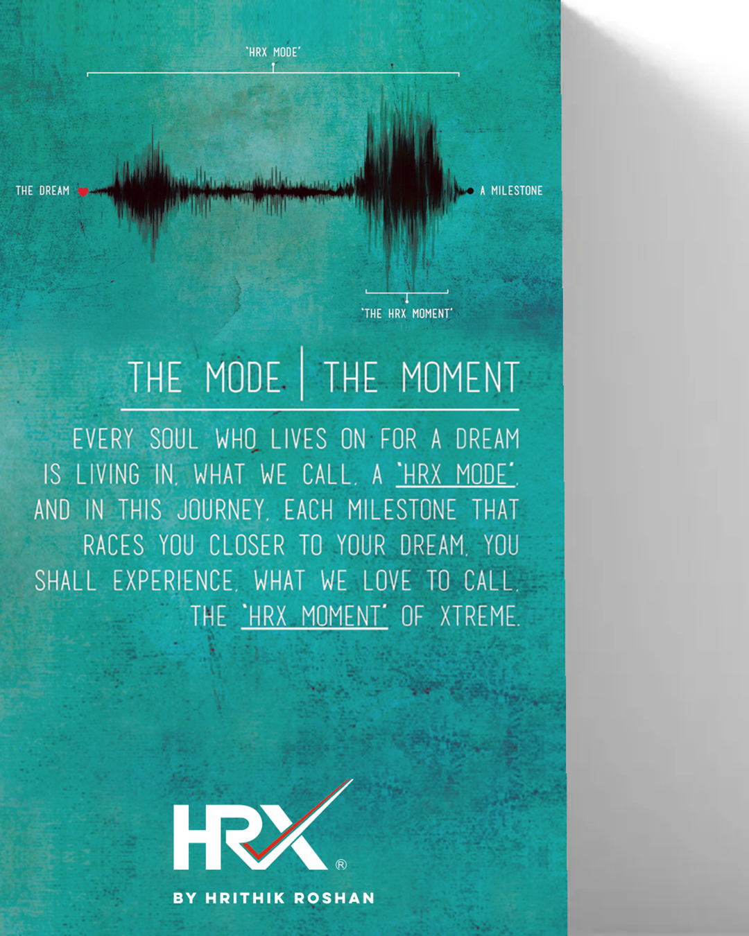 JUMPINGGOOSE-designed HRX brand artwork highlighting the HRX Mode and HRX Moment through expressive visual storytelling.
